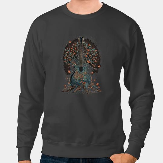 Guitar Lover Tree of Life Guitarist Guitar Player Acoustic Music Sweatshirts