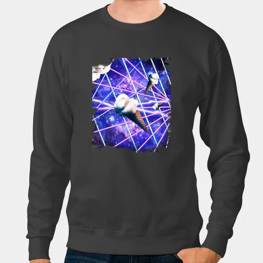 Astronauts Ice Cream Laser Lasers Space Galaxy Rave Awesome Sweatshirts
