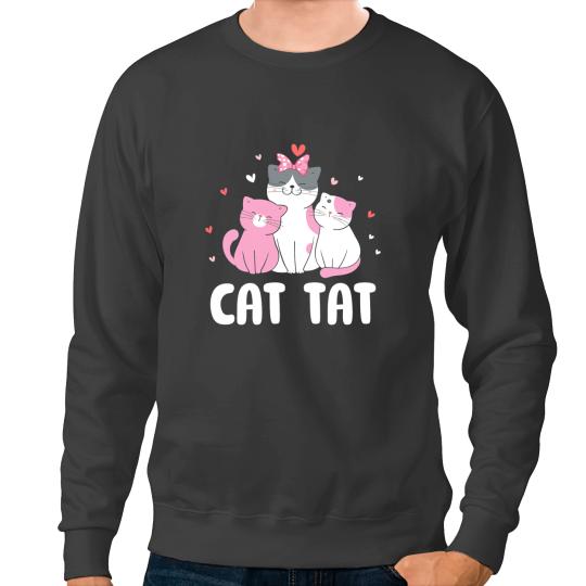 black cats Paws Tat Cat Lover Tattoo Lover Kitten Tattooed Cat Mom 16 Sweatshirts