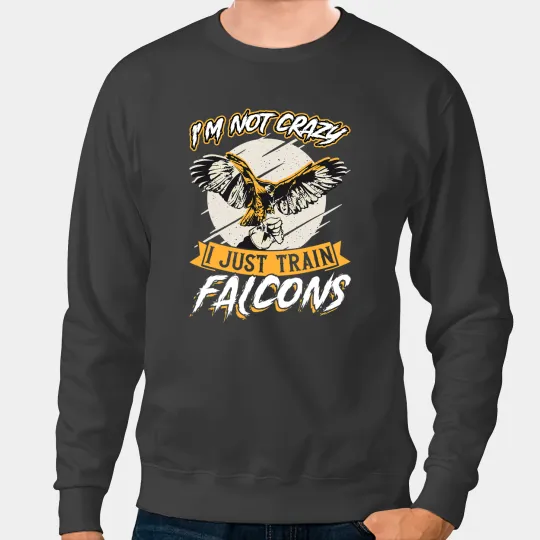Im Not crazys I Just Train Falcons Falconry Sweatshirts