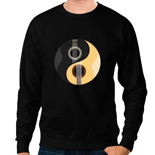 Guitar Lover Ying Yang Guitar for Guitarists Basic and Bass Guitarists Sweatshirts