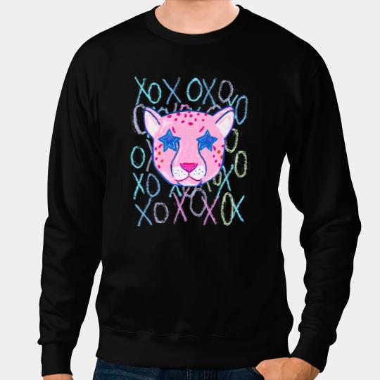 Cheetah Gift Preppy Art Preppy Art Cheetah Sweatshirts