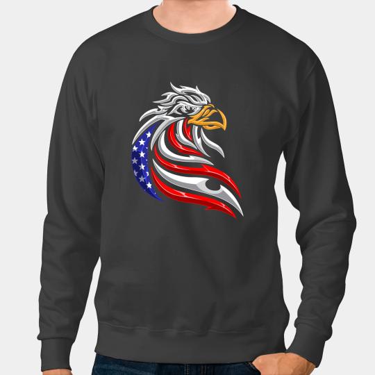 American Eagle Tribal USA Flag Merica Bird Of Prey Sweatshirts