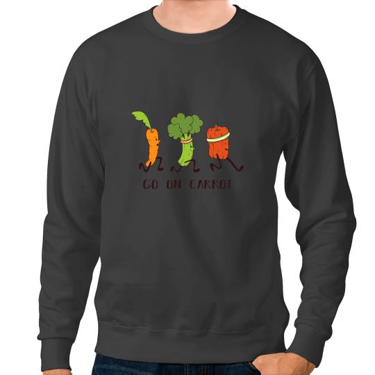 Broccoli Carrot Pepper Garden Gardener Vegan Sweatshirts