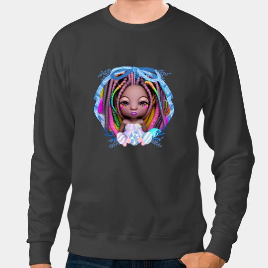 Black Girl Easter Magic Brown Skin Girls Spring Easter Eggs 2 Sweatshirts