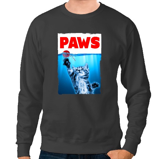 black cats Paws Paws Jaws Kitten Ball String For Men For Women Feline Lovers Sweatshirts