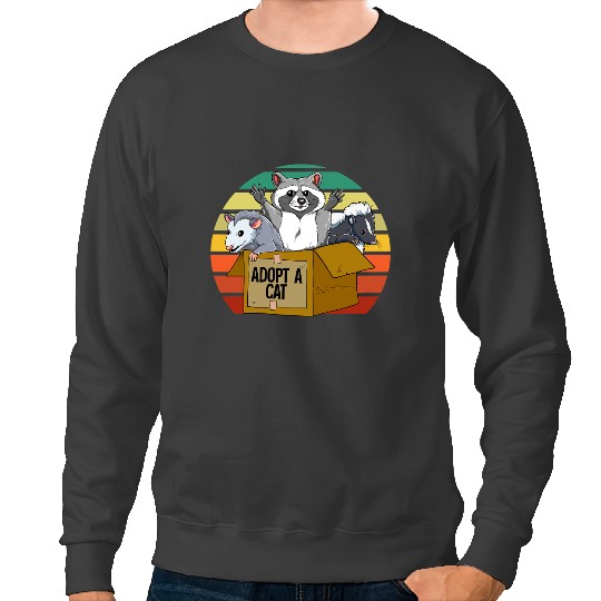 Cats Opossum Raccoon Rat Adopt A Cat Sweatshirts