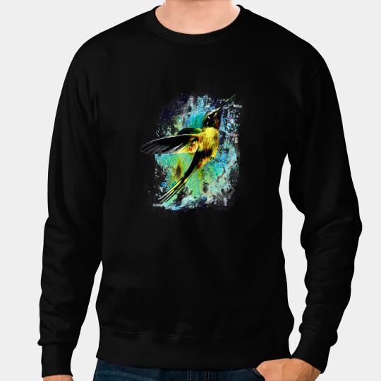 Hummingbird Watercolor Art Design Hummingbird Sweatshirts