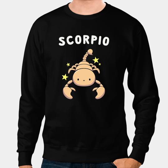 Cute Scorpion Drawing for Zodiac Star Sign Scorpio Gift Sweatshirts
