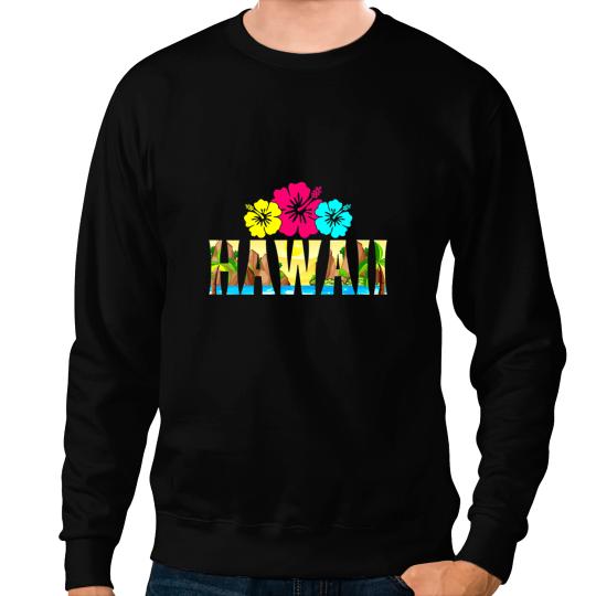 Hawaii vintages Hibiscus Funny Flower Mom Dad Hawaiian Summer Sweatshirts