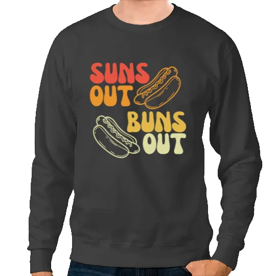 Cali Style Hot Dog Sausage Suns Out Buns Out BBQ Food Lover Sweatshirts