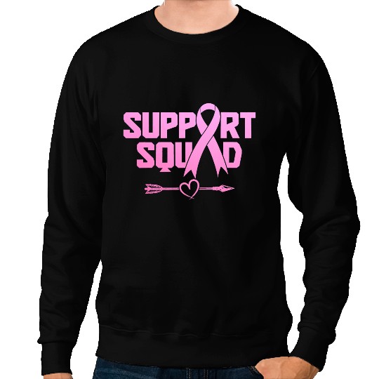 BC Breast Cancer Awareness Month Pink Ribbon Support Squad 1 Cancer Sweatshirts