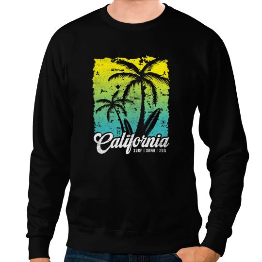 Surf Life californias Surf Sand Sun Retro Summer vintages Novelty Sweatshirts