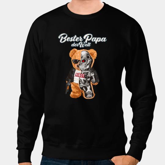 Mens Bester Papa der Welt Teddy Bear Robot for Fathers Day Sweatshirts