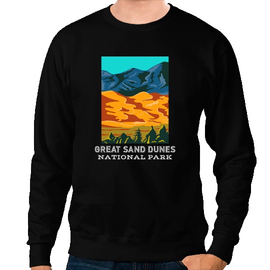 Camping Camp Great Sand Dunes National Park Colorado Camping Hike Outdoor Camper Sweatshirts