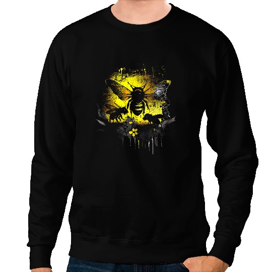 Bee Beekeeping Honeybee and bumble bee for American hive beekeepers 43 29 Beekeeper Sweatshirts