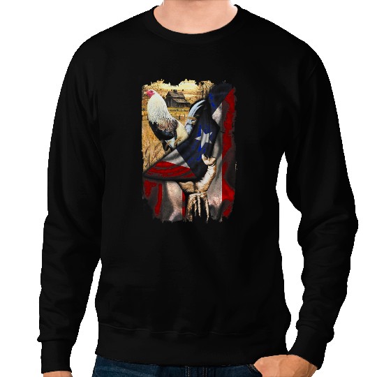 Chicken Poultry Puerto Rico Rooster Flag214 Sweatshirts
