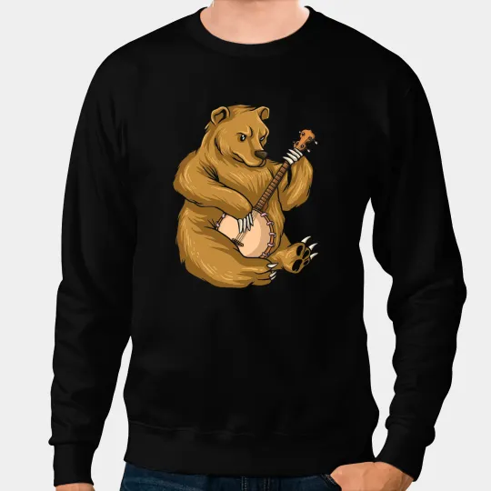 Banjo Bluegrass Music Mandolin Asheville Bluebird Kentucky Sweatshirts