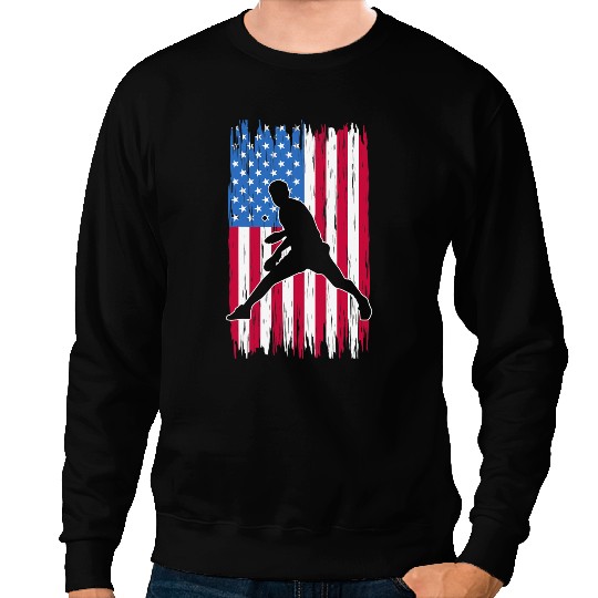 Table Tennis PP Retro vintages Ping Pong Player American Flag Sweatshirts
