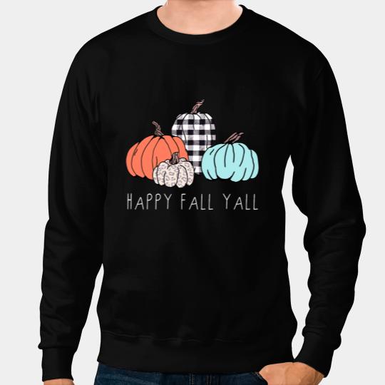 Leopard Pumpkin Happy Fall Yall Thanksgiving Cheetah Sweatshirts
