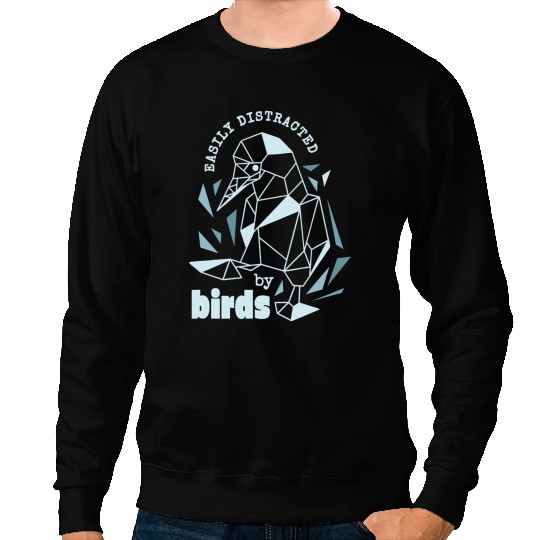 EASILY DISTRACTED BY BIRDS Bird Watcher Birding Meme 3 Sweatshirts