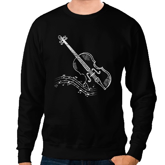 Humorous Orchestra Stringed Instrument Beating Enthusiast Sweatshirts