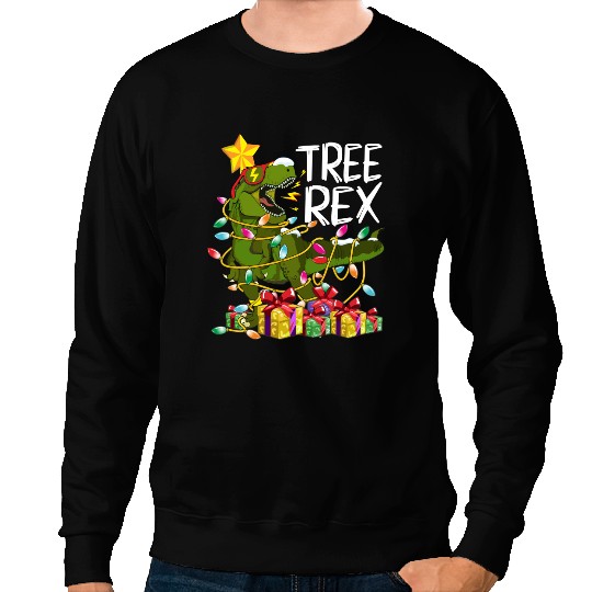 Dinosaur Dino Christmas Tree Rex Dinosaur Tangled in xmass 191 Chihuahua Dog Sweatshirts