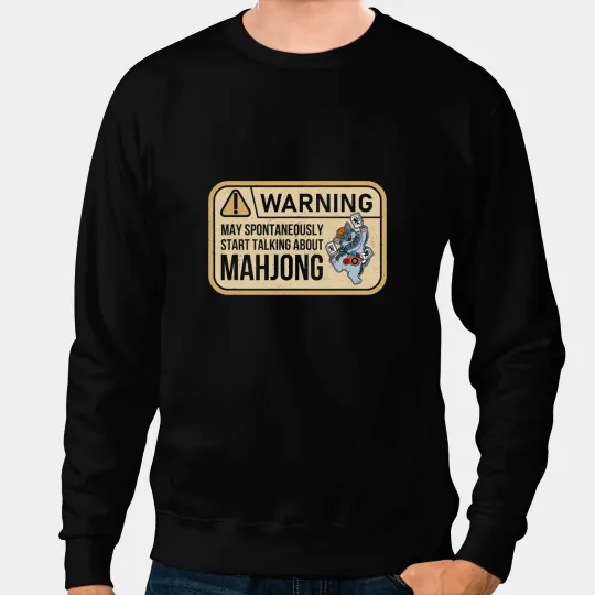 Mahjong Mahjongg board game Chinese gambler game 12 Sweatshirts