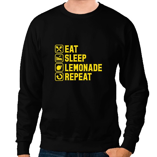 Eat Sleep Lemonade Repeat Retro Style Lemon Stand Sweatshirts