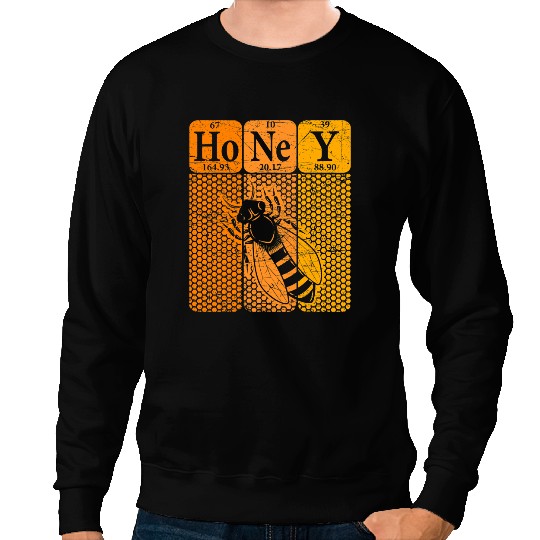 Bee Beekeeping Honey Periodic Table Elements Beekeeper Retro Apiarist 4 Beekeeper Sweatshirts