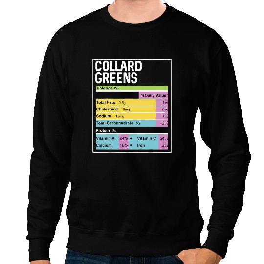 Family Thanksgiving Funny Collard Greens Nutrition Facts 1 Sweatshirts