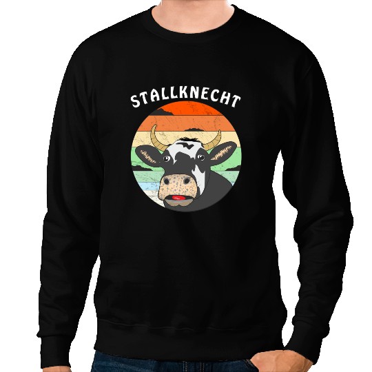 Cattle Cow HALLMAN COW vintages BACKGROUND funny Cow Daisy Cattle Sweatshirts
