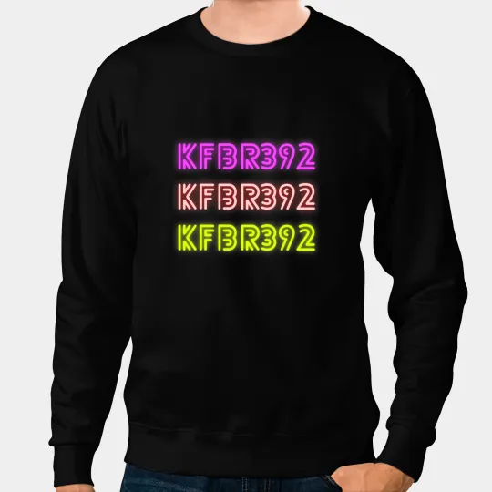 KFBR392 License Plate Retro 1980s Design Sweatshirts