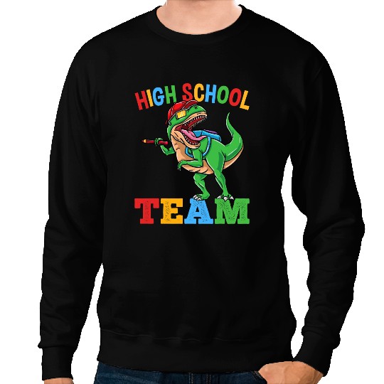 Dinosaur Dino High School Team TRex Dinosaur Back To School Boys Sweatshirts