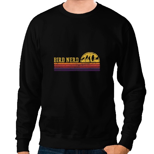 Bird Nerd Retro vintages Distressed Bird Watcher Sweatshirts