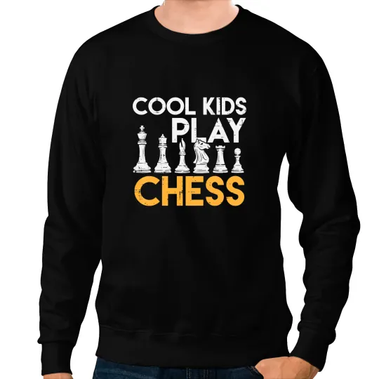 Kids Cool Kids Play Chess Club Player Master Boys Girls Youth Sweatshirts
