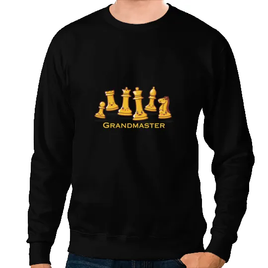Chess Grandmaster Checkmate Board Game Gambit Pieces Chess Sweatshirts