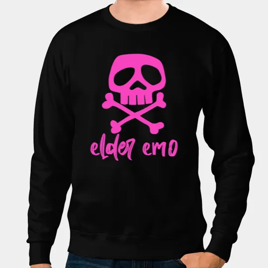 Elder Emo Funny Emo Music Fan Scene Alternative 90s Kids Pun Sweatshirts