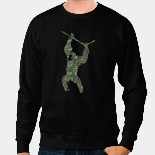 Military Chimpanzee Camo Print US Monkey Veteran Men Gift 2 Sweatshirts
