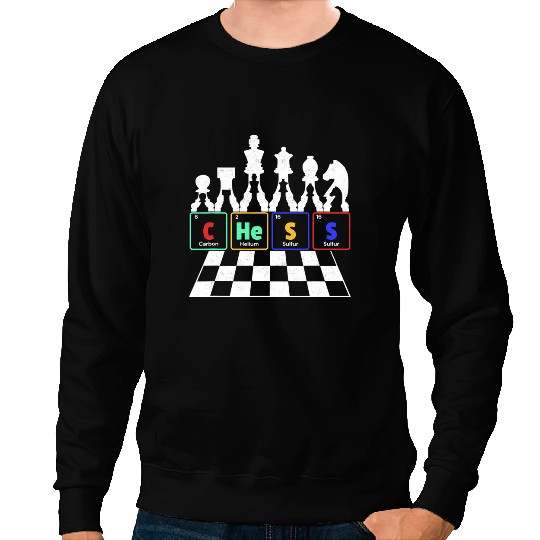 Chess Set Periodic Table Think ChessTournament Chess Player Sweatshirts