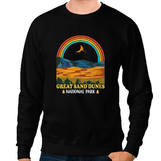 Camping Camp Great Sand Dunes National Park Visit Colorado Camping Hiking Camper Sweatshirts