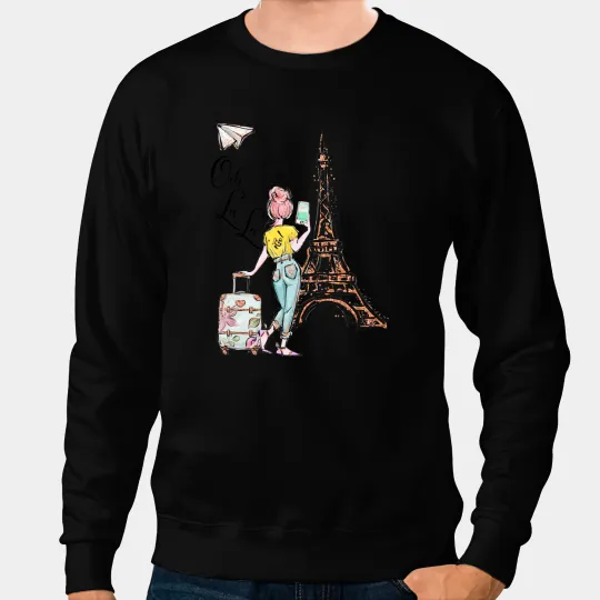 I Love Paris Eiffel Tower Girls Trip Paris Traveling France Sweatshirts