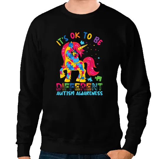 Autistic Its Ok To Be Different Autism Neurodiversity Sweatshirts