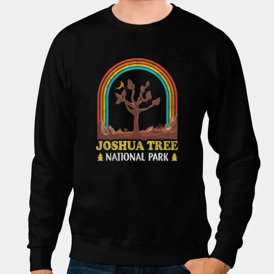 Camping Camp Joshua Tree National Park vintages 70s 80s Camping Hiking Camper Sweatshirts