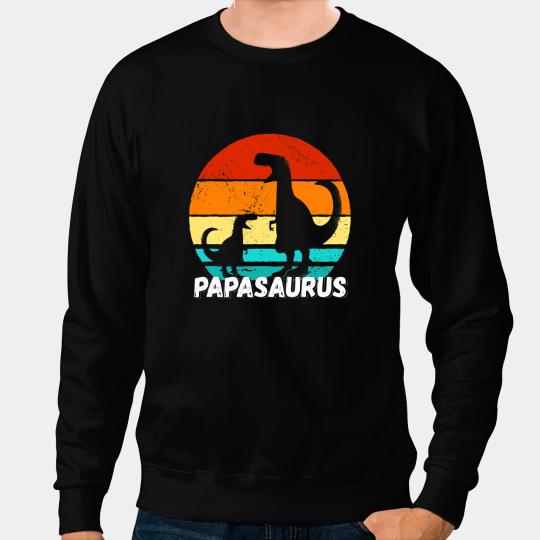 Dinosaur Dino Dino Mens Papasaurus Retro vintages T Rex Papa Saurus for Men Sweatshirts