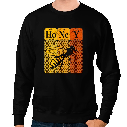 Bee Beekeeping Honey Periodic Table Elements Beekeeper Retro Apiarist Beekeeper Sweatshirts