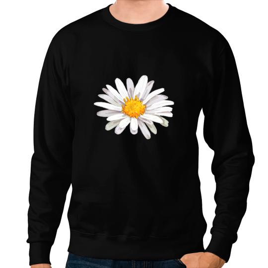 Daisy Flower for Gardeners Floral Botanist in Watercolor 1 Sweatshirts