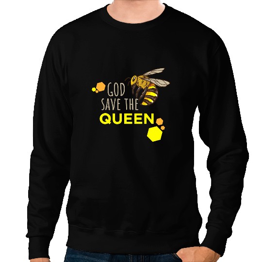 Bee Beekeeping God Save The Queen Bee Beekeeper Apiarist 31 Beekeeper Sweatshirts