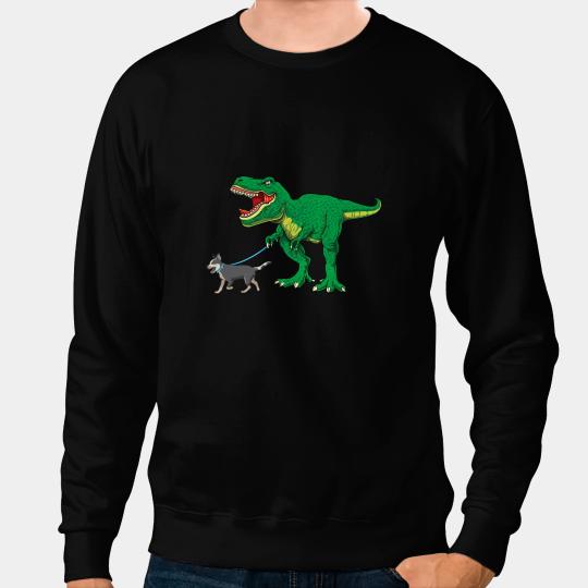 Dinosaur Dino Funny T Rex Dinosaur Blue Heeler Gift Australian Cattle Dog Sweatshirts
