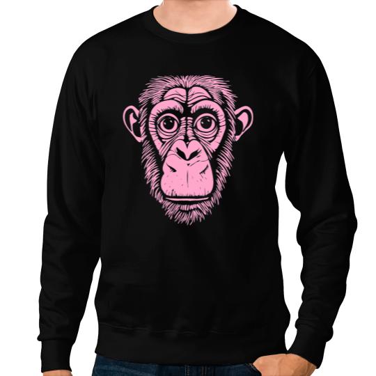 Light Pink Chimpanzee Ape Not Monkey Cute Chimp Sweatshirts